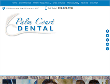 Tablet Screenshot of palmcourtdental.com